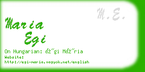 maria egi business card